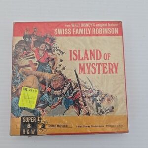 Disney Super 8 ISLAND OF MYSTERY Swiss Family‎ Robinson 200ft B&W Silent 200ft